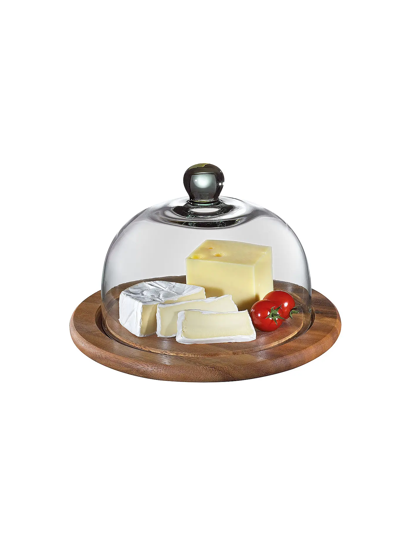 ZASSENHAUS | Käseglocke mit Glasdeckel Akazie 25cm | 